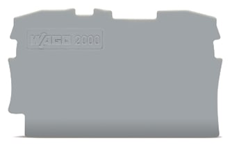 WAGO ELETTRONICA - Piastra terminale e intermedia.spessore 0,7 mm.grigio