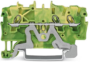 WAGO ELETTRONICA - Morsetto di terra per 3 conduttori.1 mm².adatto per applicazioni Ex e II.verde-giallo 2000-1307