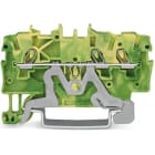 WAGO ELETTRONICA - Morsetto di terra per 3 conduttori.1 mm².adatto per applicazioni Ex e II.verde-giallo