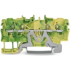 WAGO ELETTRONICA - Morsetto di terra per 4 conduttori.1 mm².adatto per applicazioni Ex e II.verde-giallo