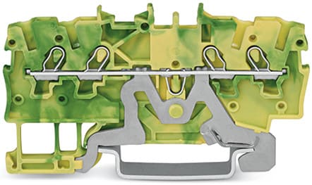 WAGO ELETTRONICA - Morsetto di terra per 4 conduttori.1 mm².adatto per applicazioni Ex e II.verde-giallo