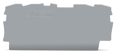 WAGO ELETTRONICA - Piastra terminale e intermedia.spessore 0,7 mm.grigio