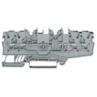 WAGO ELETTRONICA - Morsetto a doppio potenziale.1 mm².entrambi i potenziali possono essere ponticellati.grigio 2000-2141