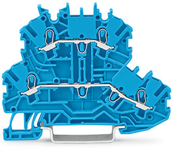 WAGO ELETTRONICA - Morsetto a due piani.Morsetto passante/passante.N/N.blu 2000-2204