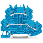 WAGO ELETTRONICA - Morsetto a due piani.Morsetto passante/passante.N/N.blu 2000-2204