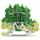 WAGO ELETTRONICA - Morsetto a due piani.Morsetto di terra per 4 conduttori.1 mm².verde-giallo 2000-2207