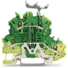 WAGO ELETTRONICA - Morsetto a due piani.Morsetto di terra per 4 conduttori.1 mm².verde-giallo