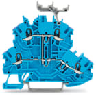 WAGO ELETTRONICA - Morsetto a due piani.Morsetto passante per 4 conduttori.N.blu 2000-2239