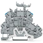 WAGO ELETTRONICA - Morsetto a due piani.Morsetto passante/per cavo schermato.1 mm².grigio