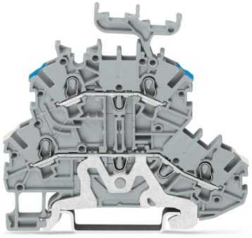 WAGO ELETTRONICA - Morsetto a due piani.Morsetto passante/per cavo schermato.1 mm².grigio