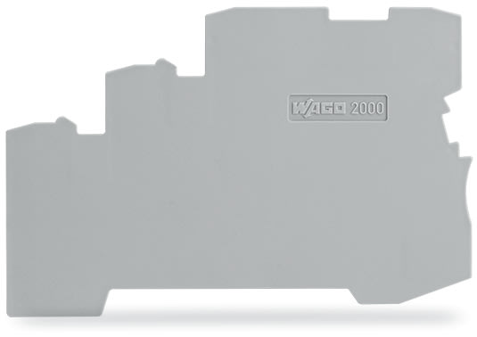 WAGO ELETTRONICA - Piastra terminale e intermedia.spessore 1 mm.per morsetti per 3 conduttori.grigio