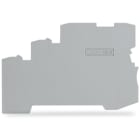 WAGO ELETTRONICA - Piastra terminale e intermedia.spessore 1 mm.per morsetti per 3 conduttori.grigio