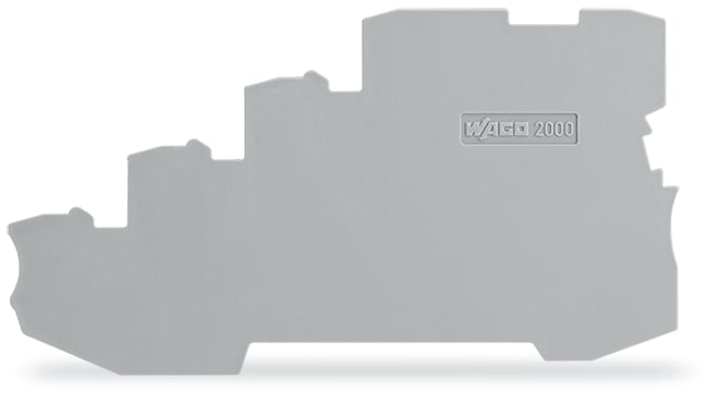 WAGO ELETTRONICA - Piastra terminale e intermedia.spessore 1 mm.per morsetti per 4 conduttori.grigio