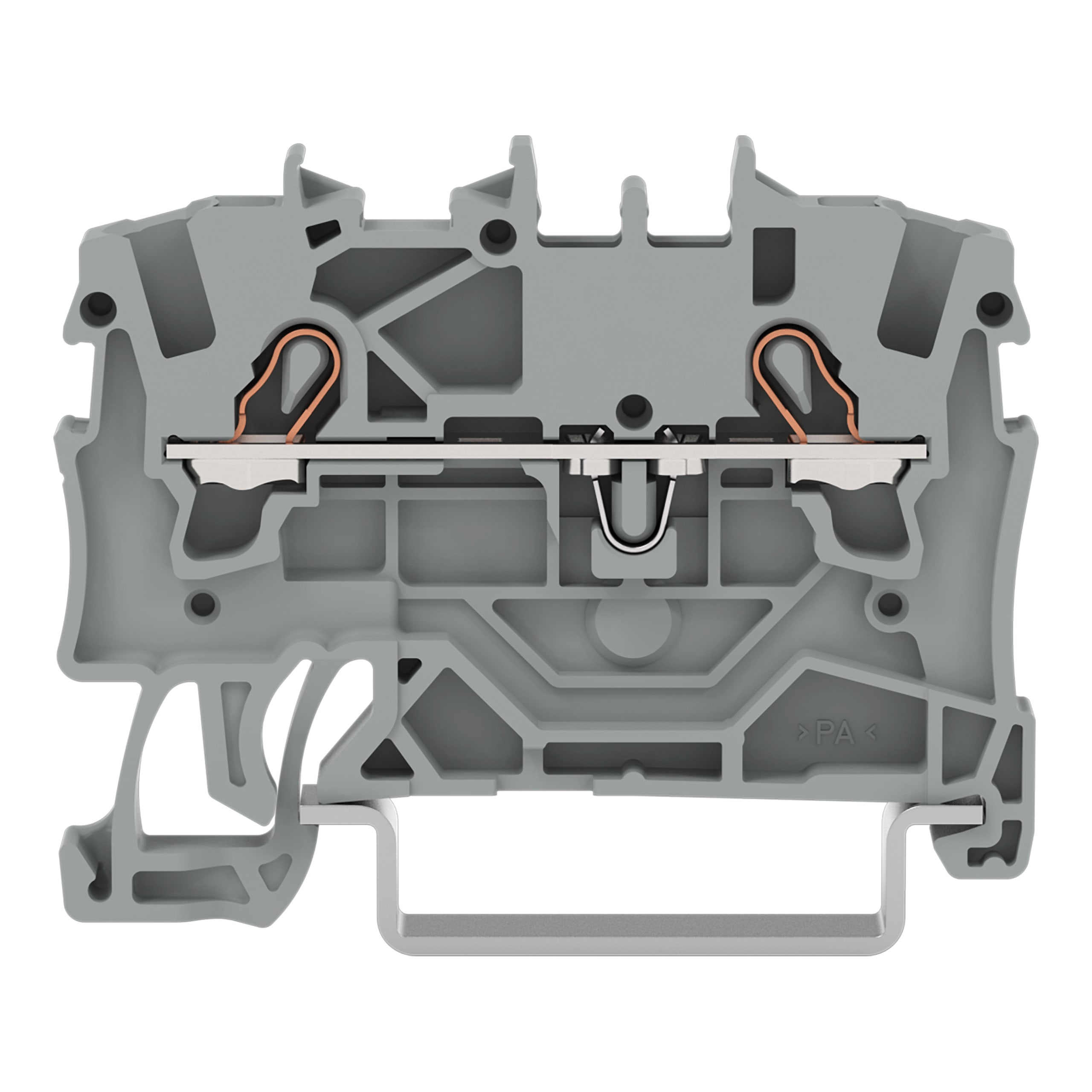 WAGO ELETTRONICA - Morsetto passante per 2 conduttori.1,5 mm².adatto per applicazioni Ex e II.grigio