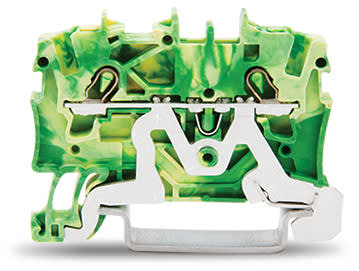 WAGO ELETTRONICA - Morsetto di terra per 2 conduttori.1,5 mm².adatto per applicazioni Ex e II.verde-giallo