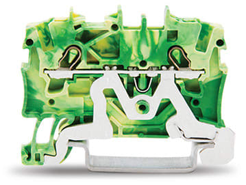 WAGO ELETTRONICA - Morsetto di terra per 2 conduttori.1,5 mm².adatto per applicazioni Ex e II.verde-giallo