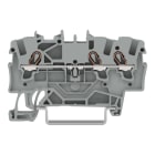 WAGO ELETTRONICA - Morsetto passante per 3 conduttori.1,5 mm².adatto per applicazioni Ex e II.grigio