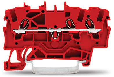 WAGO ELETTRONICA - Morsetto passante per 3 conduttori.1,5 mm².adatto per applicazioni Ex e II.rosso 2001-1303