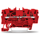WAGO ELETTRONICA - Morsetto passante per 3 conduttori.1,5 mm².adatto per applicazioni Ex e II.rosso