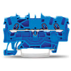 WAGO ELETTRONICA - Morsetto passante per 3 conduttori.1,5 mm².per applicazioni Ex-e-II e Ex-i.blu