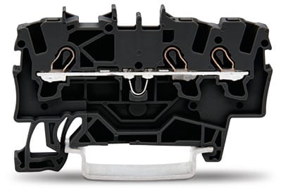 WAGO ELETTRONICA - Morsetto passante per 3 conduttori.1,5 mm².adatto per applicazioni Ex e II.nero