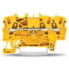 WAGO ELETTRONICA - Morsetto passante per 3 conduttori.1,5 mm².adatto per applicazioni Ex e II.giallo