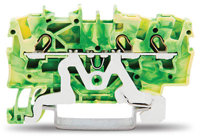 WAGO ELETTRONICA - Morsetto di terra per 3 conduttori.1,5 mm².adatto per applicazioni Ex e II.verde-giallo