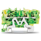 WAGO ELETTRONICA - Morsetto di terra per 3 conduttori.1,5 mm².adatto per applicazioni Ex e II.verde-giallo 2001-1307