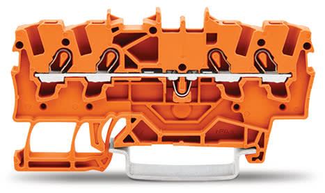 WAGO ELETTRONICA - Morsetto passante per 4 conduttori.1,5 mm².adatto per applicazioni Ex e II.arancione 2001-1402