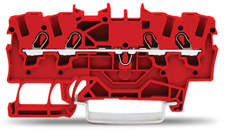 WAGO ELETTRONICA - Morsetto passante per 4 conduttori.1,5 mm².adatto per applicazioni Ex e II.rosso