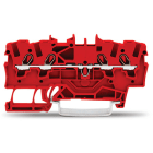 WAGO ELETTRONICA - Morsetto passante per 4 conduttori.1,5 mm².adatto per applicazioni Ex e II.rosso