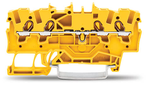 WAGO ELETTRONICA - Morsetto passante per 4 conduttori.1,5 mm².adatto per applicazioni Ex e II.giallo