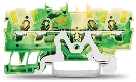 WAGO ELETTRONICA - Morsetto di terra per 4 conduttori.1,5 mm².adatto per applicazioni Ex e II.verde-giallo
