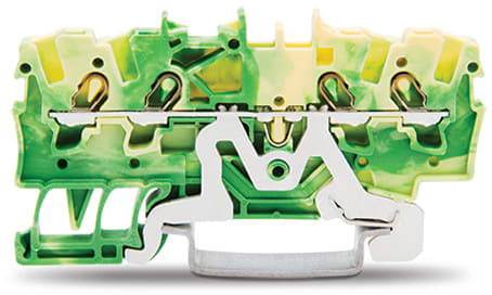 WAGO ELETTRONICA - Morsetto di terra per 4 conduttori.1,5 mm².adatto per applicazioni Ex e II.verde-giallo