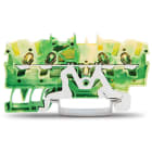 WAGO ELETTRONICA - Morsetto di terra per 4 conduttori.1,5 mm².adatto per applicazioni Ex e II.verde-giallo