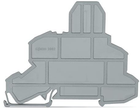 WAGO ELETTRONICA - Piastra terminale per morsetti fusibilati.spessore 2 mm.grigio