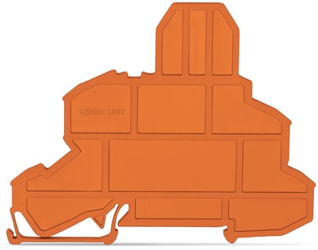 WAGO ELETTRONICA - Piastra terminale per morsetti fusibilati.spessore 2 mm.arancione 2002-1092