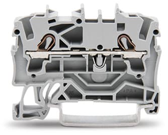 WAGO ELETTRONICA - Morsetto passante per 2 conduttori.2,5 mm².adatto per applicazioni Ex e II.grigio