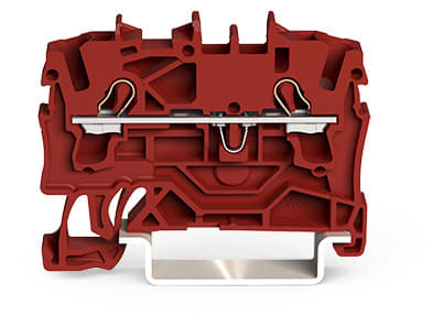 WAGO ELETTRONICA - Morsetto passante per 2 conduttori.2,5 mm².adatto per applicazioni Ex e II.rosso