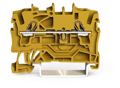 WAGO ELETTRONICA - Morsetto passante per 2 conduttori.2,5 mm².adatto per applicazioni Ex e II.giallo