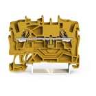 WAGO ELETTRONICA - Morsetto passante per 2 conduttori.2,5 mm².adatto per applicazioni Ex e II.giallo
