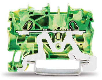 WAGO ELETTRONICA - Morsetto di terra per 2 conduttori.2,5 mm².adatto per applicazioni Ex e II.verde-giallo 2002-1207