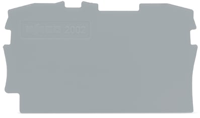 WAGO ELETTRONICA - Piastra terminale e intermedia.spessore 0,8 mm.grigio