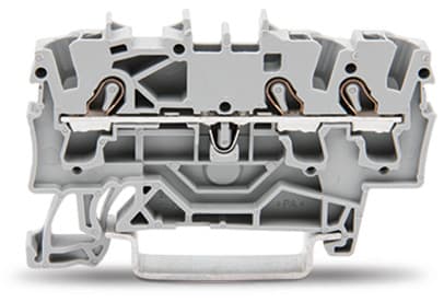 WAGO ELETTRONICA - Morsetto passante per 3 conduttori.2,5 mm².adatto per applicazioni Ex e II.grigio