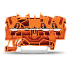 WAGO ELETTRONICA - Morsetto passante per 3 conduttori.2,5 mm².adatto per applicazioni Ex e II.arancione