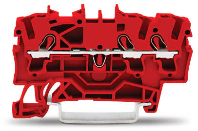 WAGO ELETTRONICA - Morsetto passante per 3 conduttori.2,5 mm².adatto per applicazioni Ex e II.rosso 2002-1303