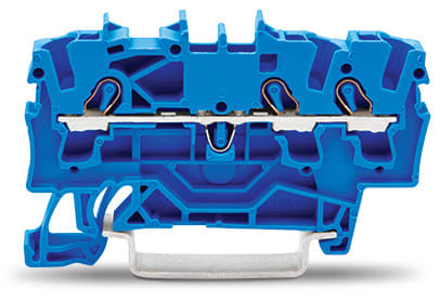 WAGO ELETTRONICA - Morsetto passante per 3 conduttori.2,5 mm².per applicazioni Ex-e-II e Ex-i.blu