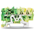 WAGO ELETTRONICA - Morsetto di terra per 3 conduttori.2,5 mm².adatto per applicazioni Ex e II.verde-giallo