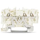 WAGO ELETTRONICA - Morsetto per cavi schermati per 3 conduttori.2,5 mm².marcatura centrale e laterale.bianco