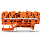 WAGO ELETTRONICA - Morsetto passante per 4 conduttori.2,5 mm².adatto per applicazioni Ex e II.arancione